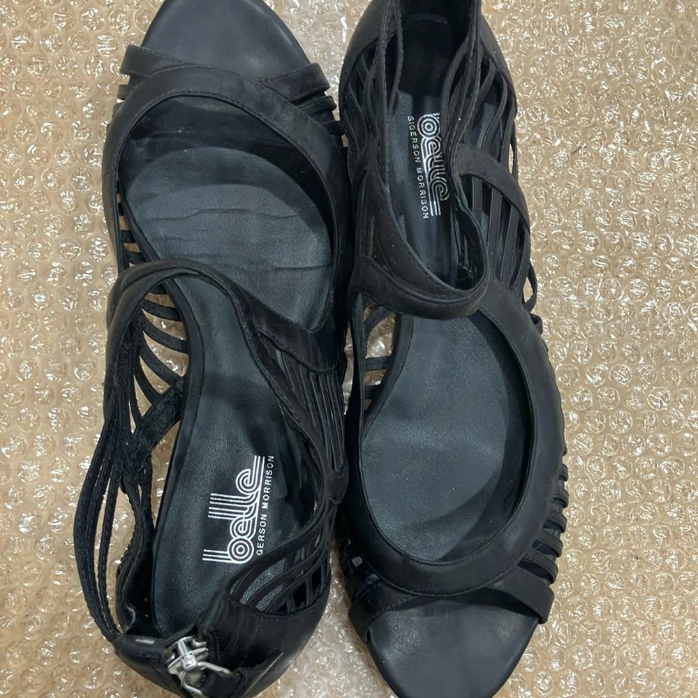 Sigerson Morrison Black Strappy Sandals
